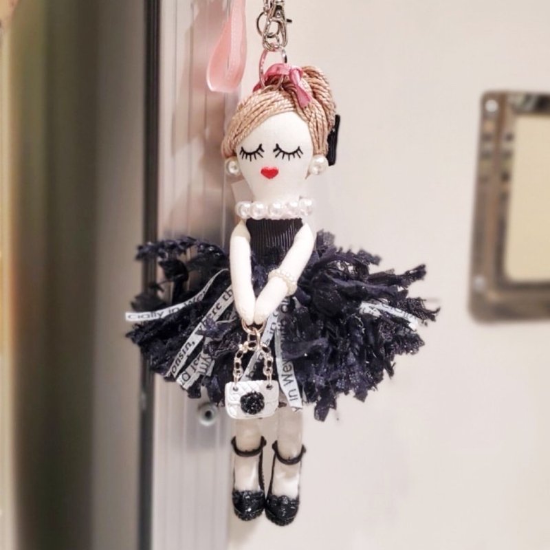 【releve doll】 bag charm - Charms - Cotton & Hemp Black