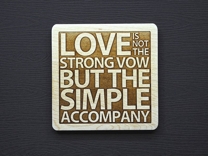 In a word, the log coaster love is not a vigorous oath, but a plain companionship - Coasters - Wood Brown