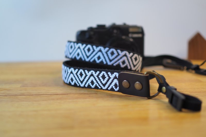 The camera strap features both a native style pattern and a Bohemian touch - Cameras - Cotton & Hemp 