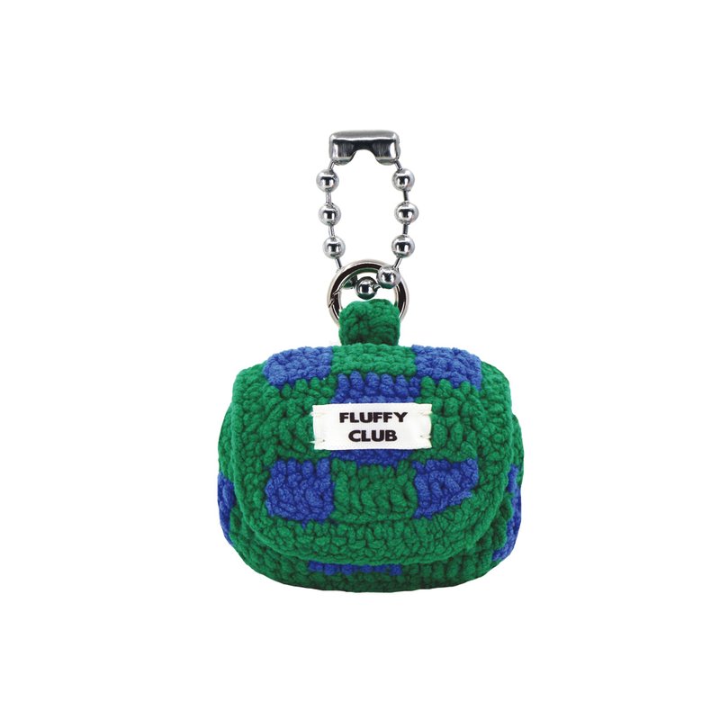 'CHECKMATE!' checkerboard AirPods 3 & Pro Case (GREEN BLUE _ GIANT BALL CHAIN) - AirPods/耳機保護套 - 繡線 綠色