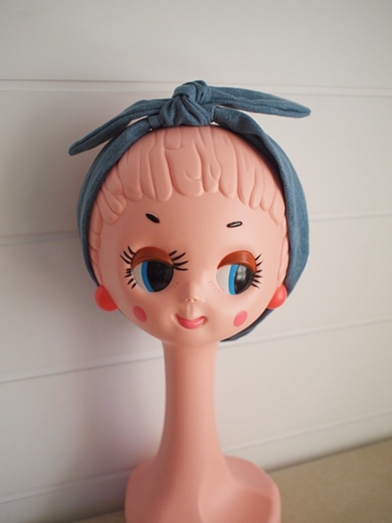 hairmo。アンティークは1960年代ツイギーツイギー頭部裸の頭髪を刻印しました - 置物 - その他の素材 ピンク