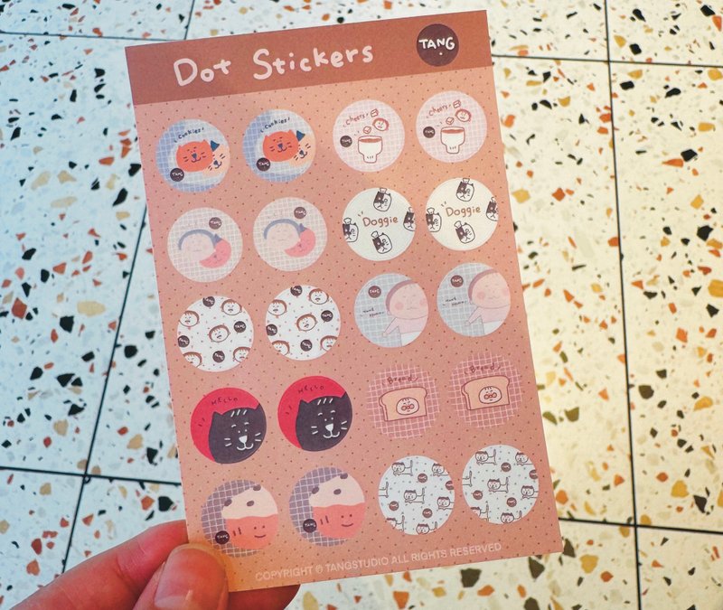 【唐小糖】ドットシール 装飾ラベル 分類マークシール / 合成紙マット加工 - ステッカー・シール - その他の素材 多色