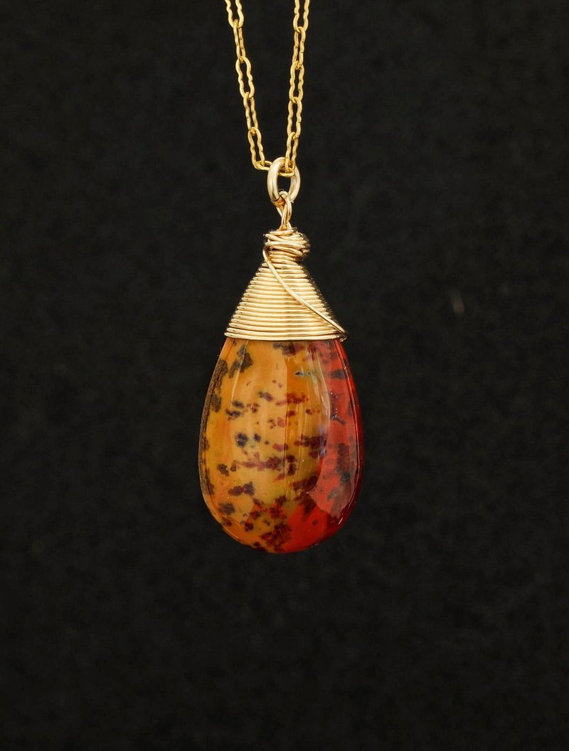 14K GF 戰國紅瑪瑙項鍊 ZGR-05 - 項鍊 - 寶石 