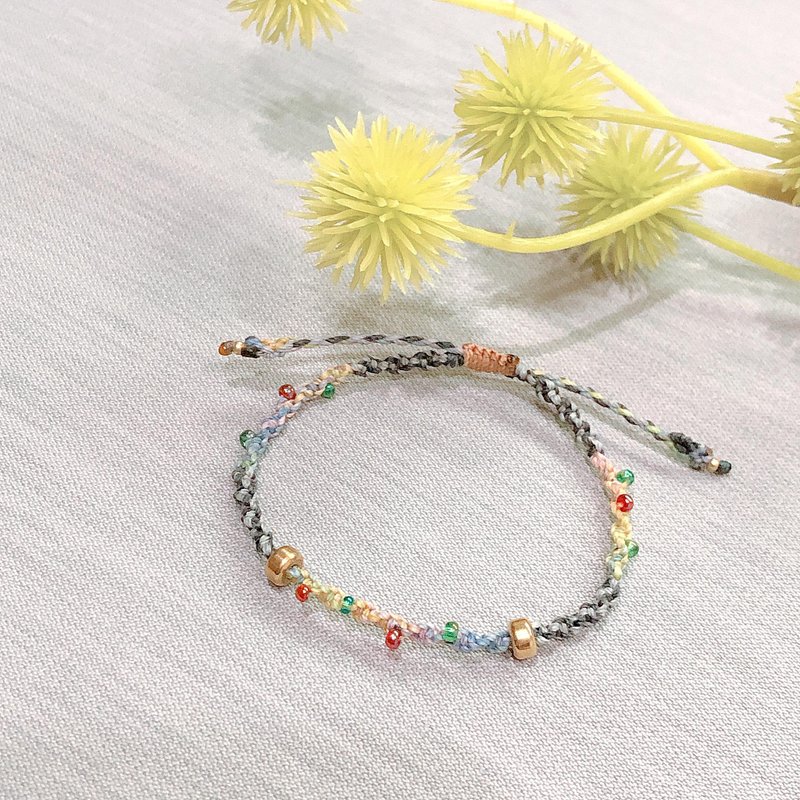 ::Rotating Small Gorgeous Braided Bracelet:: Wax Thread/ Drawstring/Bracelet - Bracelets - Other Materials Multicolor