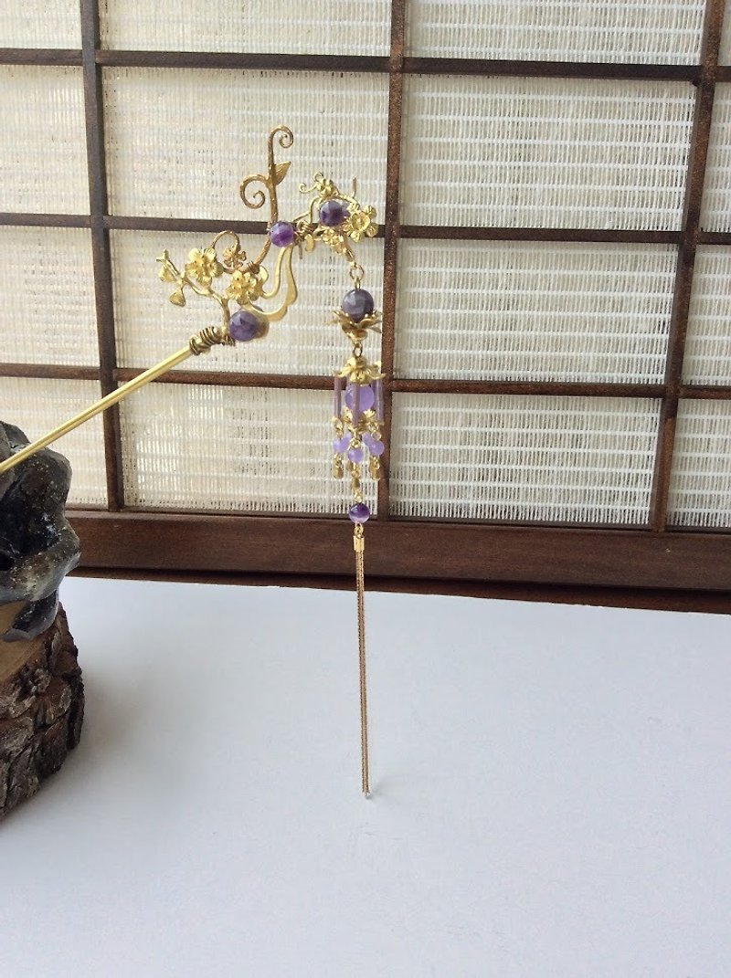 Meow hand for ~ Bob / Night Flower (purple / yellow Bronze color) - Hair Accessories - Other Materials Purple