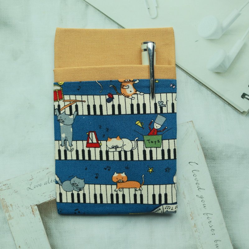 猫がピアノの上で気絶 ポケットペンケース ナースペンケース ドクターペンケース 教師用ペンケース - 筆箱・ペンケース - コットン・麻 