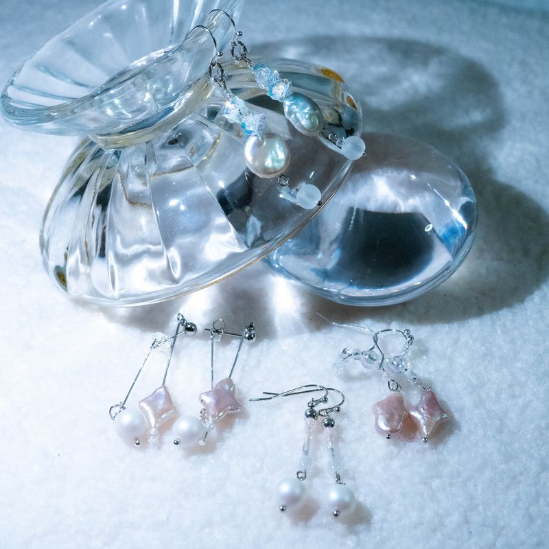 freshwater pearl earrings - ต่างหู - ไข่มุก 