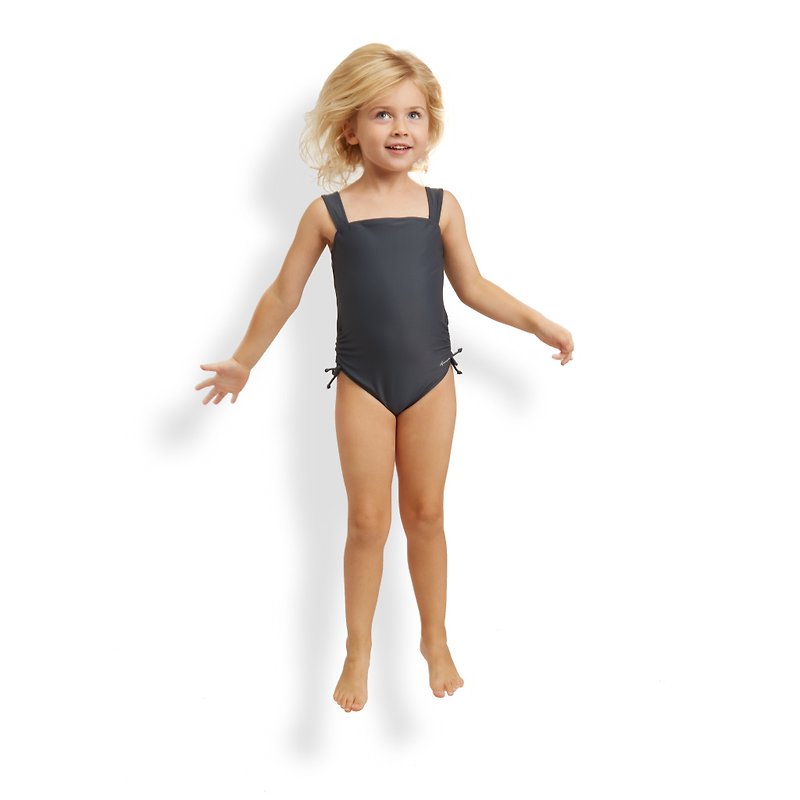 聚酯纖維 嬰兒/兒童泳衣 灰色 - DIANA 童裝: 經典連身泳衣
