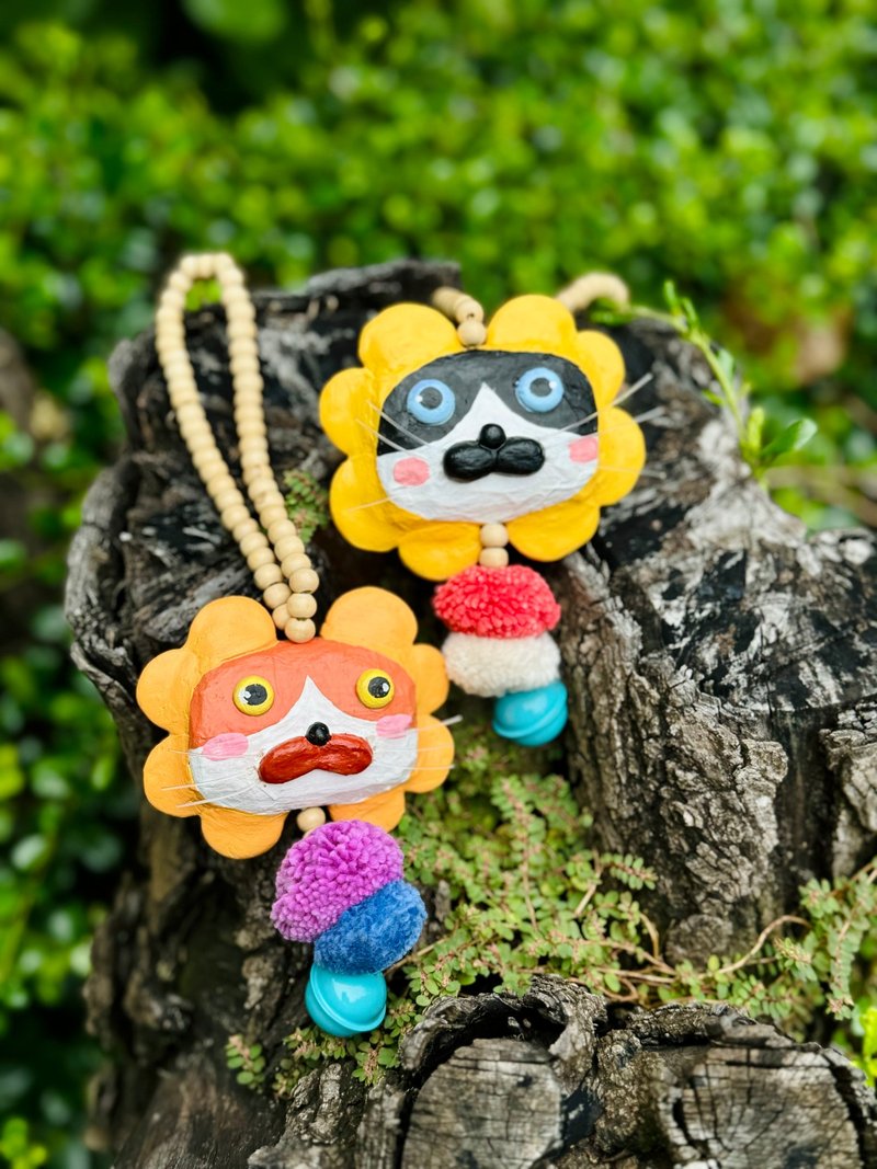 Key chain, key ring, bag charm, cute cat clay handmade ornament - ที่ห้อยกุญแจ - ดินเหนียว 