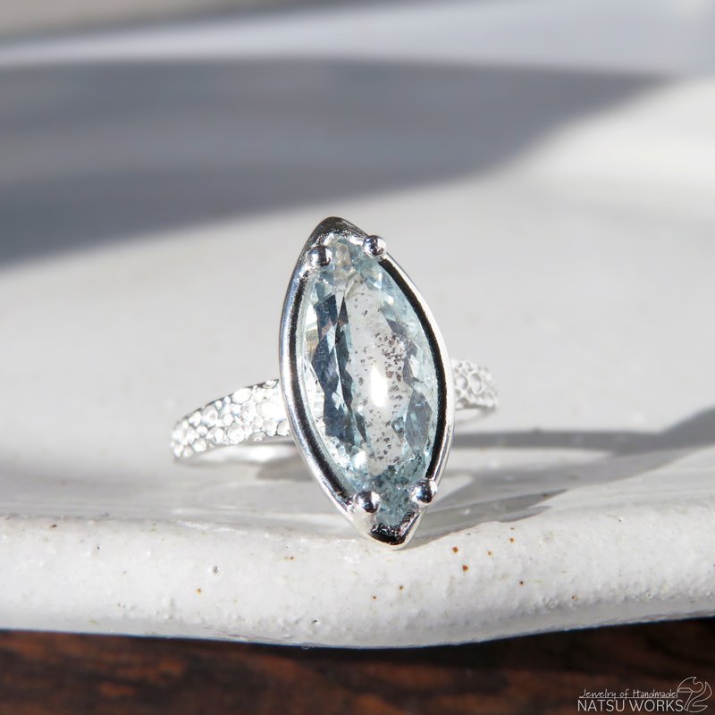 Moss Aquamarine Ring - General Rings - Gemstone Blue