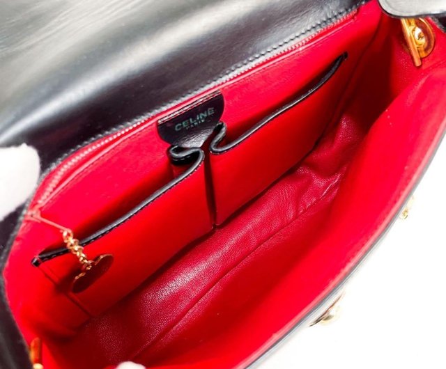 激レア 中古 セリーヌ ブラックゴールド回転プラネット ドロップ