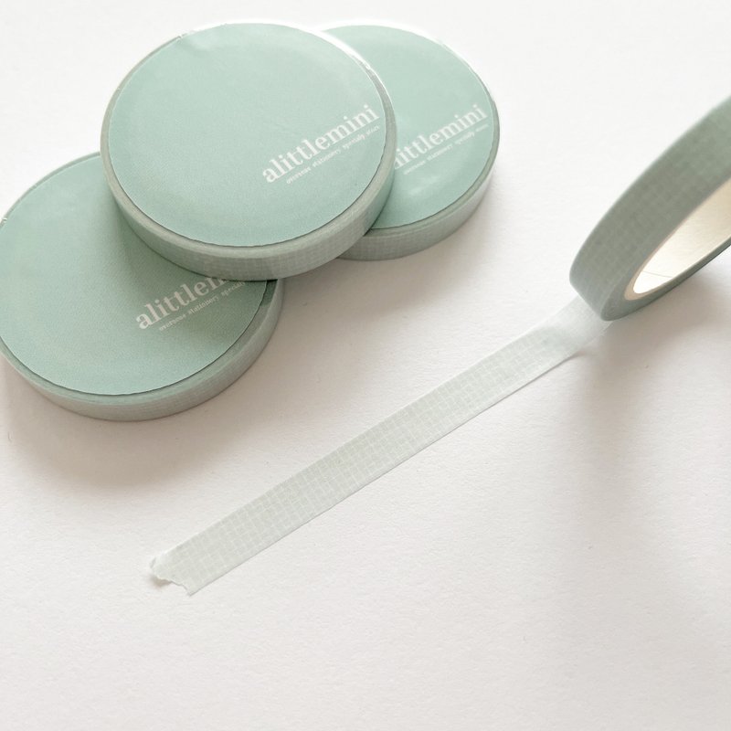 7mmマスキングテープ　ミルキーグリーン - 紙膠帶/和紙/PET - 紙 綠色