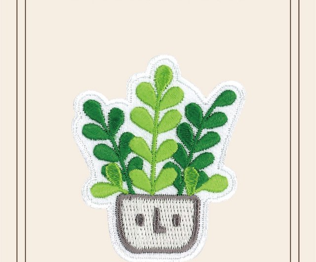 Embroidery stickers】Plant series - large-flowered cactus, potted plants -  Shop Mr. Needlework Stickers - Pinkoi