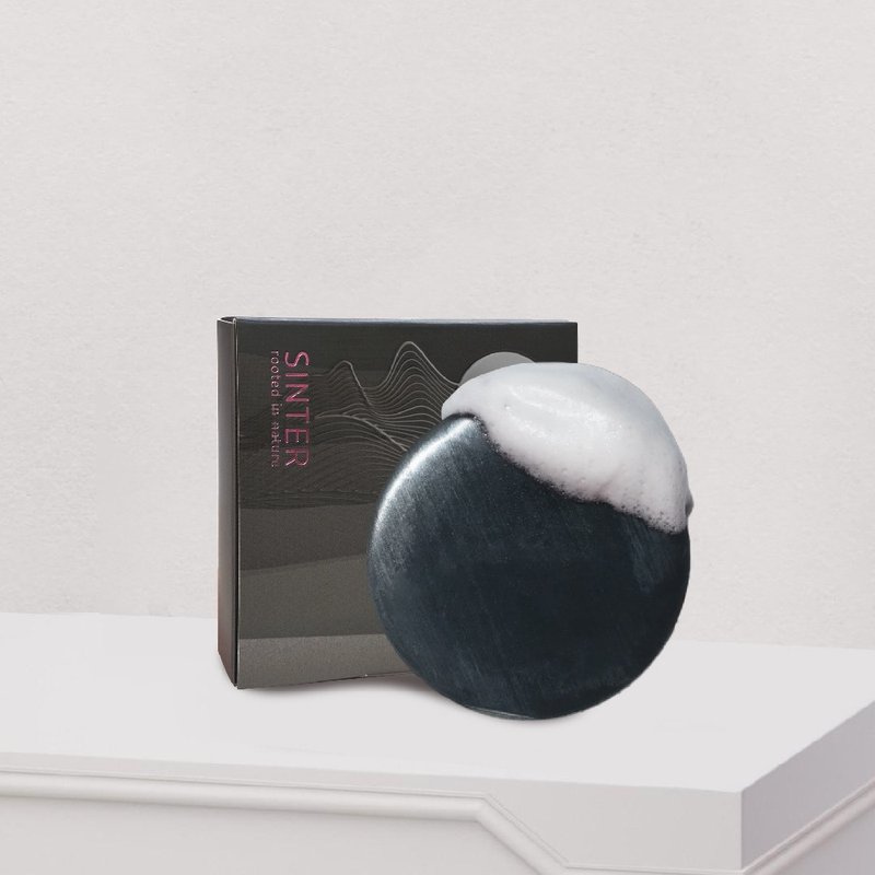 【SINTER 顏璽】溫泉泥美膚皂 100g - 肥皂/手工皂 - 濃縮/萃取物 灰色