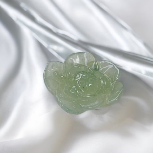 瓔珞珠寶盒 E.L.Jewelry Box 【似玉如花】冰綠翡翠蓮花項鍊 | 天然緬甸玉A貨翡翠 | 送禮