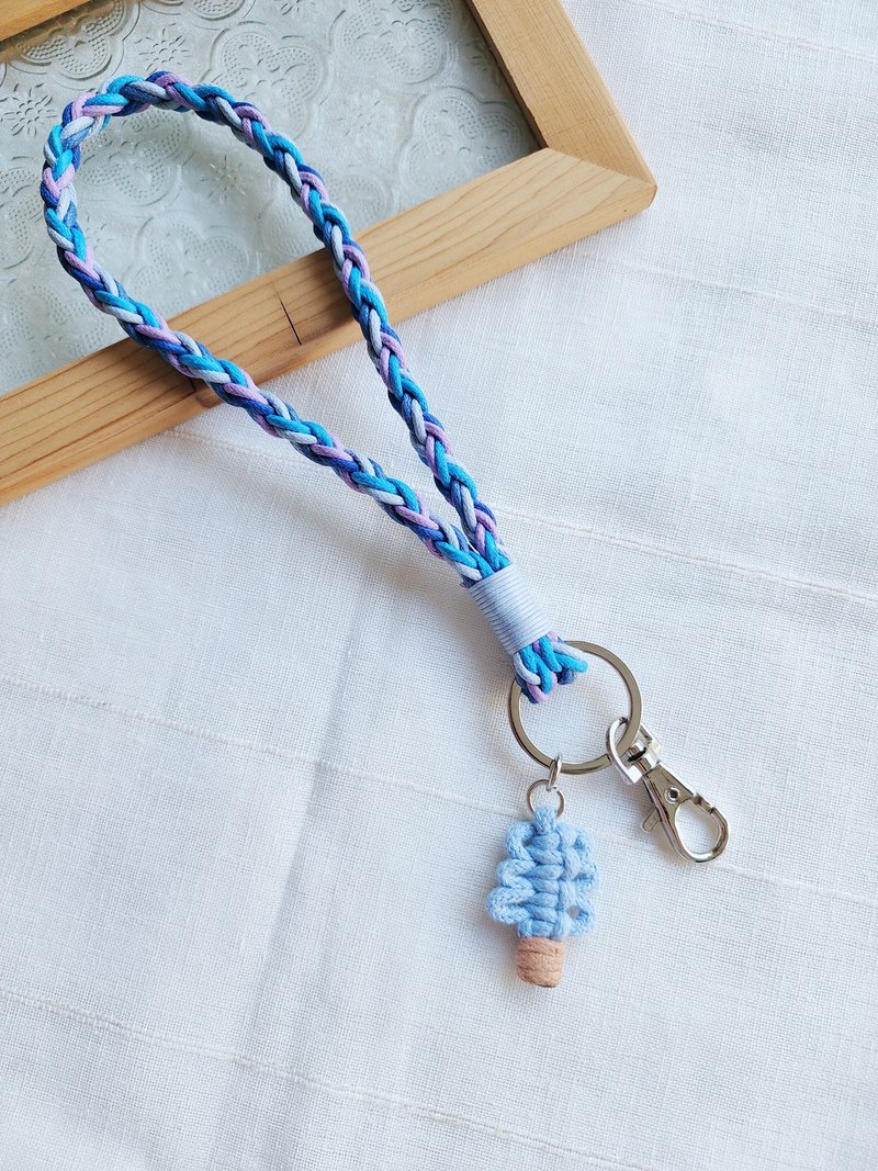 Paris*Le Bonheun. Happy handiwork. Small tree wax thread braided mobile phone rope. Childlike - ที่ห้อยกุญแจ - ผ้าฝ้าย/ผ้าลินิน หลากหลายสี