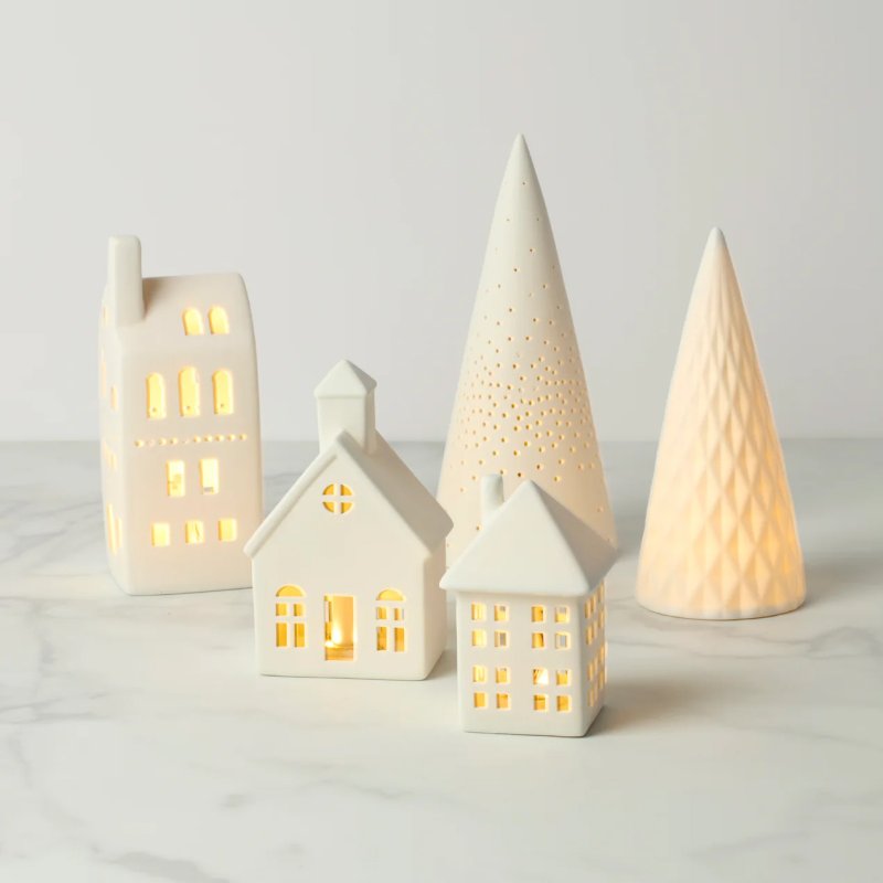 美國 MoMA 桌面裝飾 LED 燈 小屋陶瓷裝飾燈 聖誕節禮物燈飾擺件 - 燈具/燈飾 - 其他材質 多色