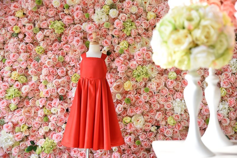 紅玫瑰蝴蝶禮服 - 其他 - 棉．麻 紅色