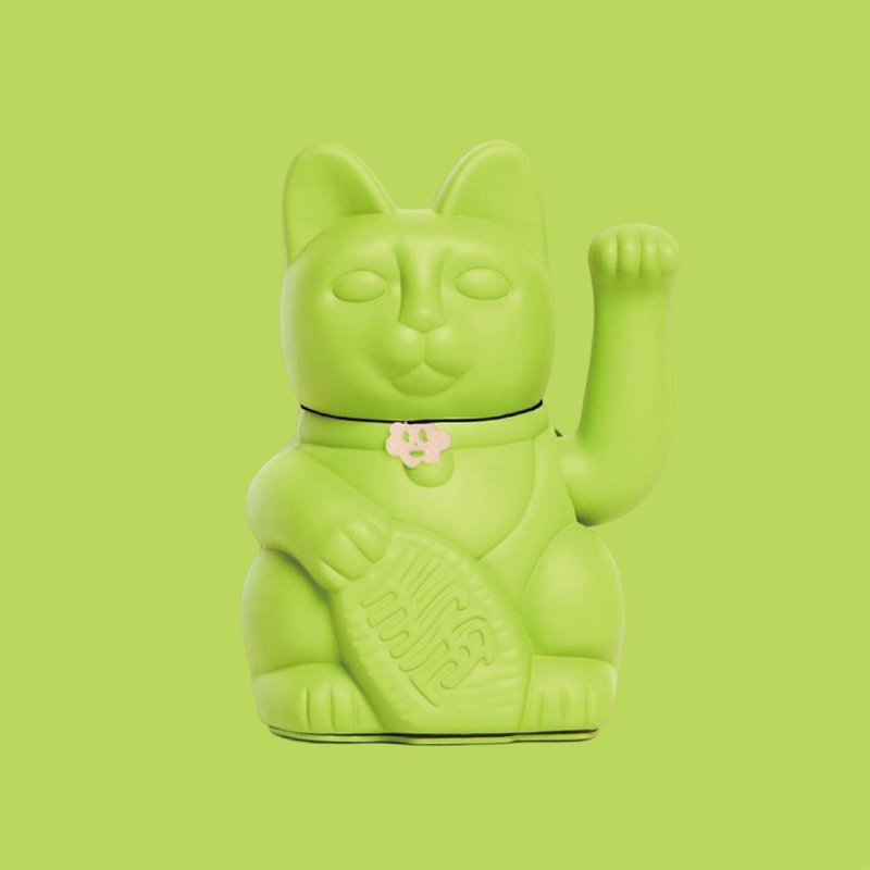 [Diminuto Cielo Lucky Cat] Tiny Sky Lucky Lucky Cat - Apple Green 18CM - ตุ๊กตา - วัสดุอื่นๆ สีเขียว