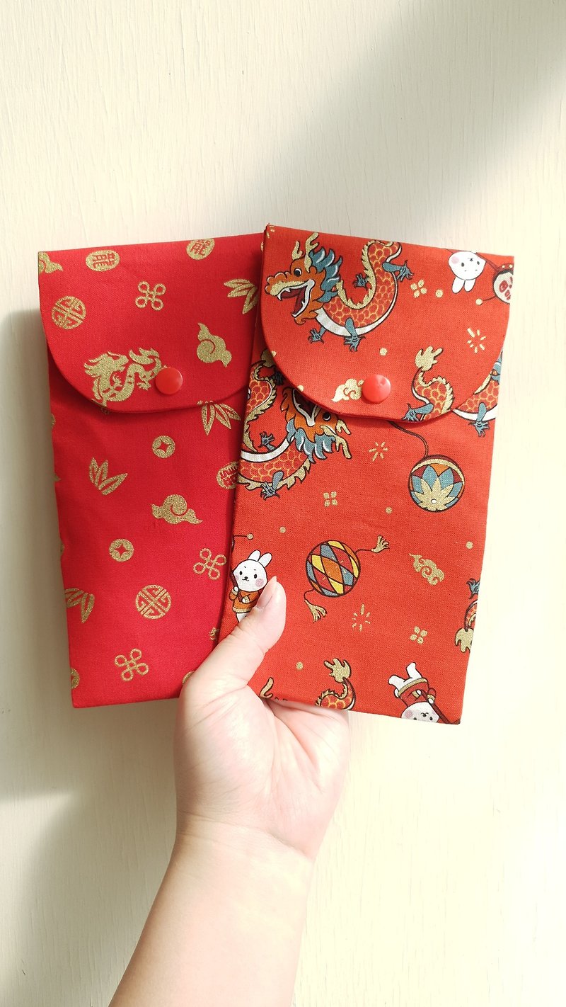 【Happy Dragon Year】Year of the Dragon straight red envelope bag-Jinlong Nafu - อื่นๆ - ผ้าฝ้าย/ผ้าลินิน สีแดง