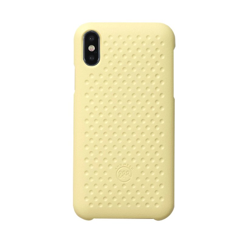 日本AndMesh QQ餅乾防撞保護殼-iPhone Xs 淡黃(4571384959582) - 手機殼/手機套 - 其他材質 黃色