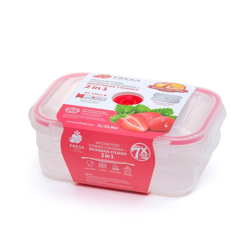 FRESA vacuum microwave storage box 1L - กล่องข้าว - พลาสติก 