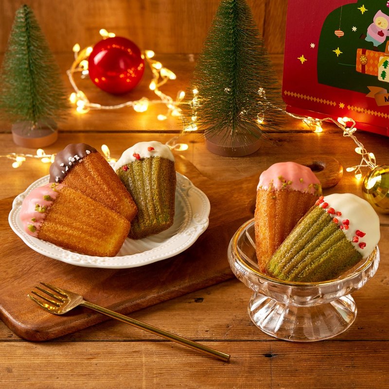 [Xi Haner Christmas Gift] French Colorful Madeleine Gift Box | Christmas Gift Exchange - Cake & Desserts - Fresh Ingredients 