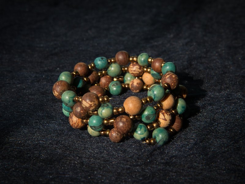 South American Palm Bracelet Color Style - สร้อยข้อมือ - วัสดุอื่นๆ 
