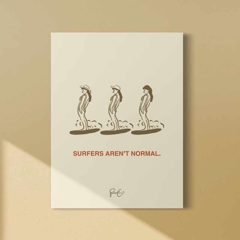 Surfers aren't normal 印刷畫作 牆壁裝飾 - 海報/掛畫/掛布 - 紙 白色