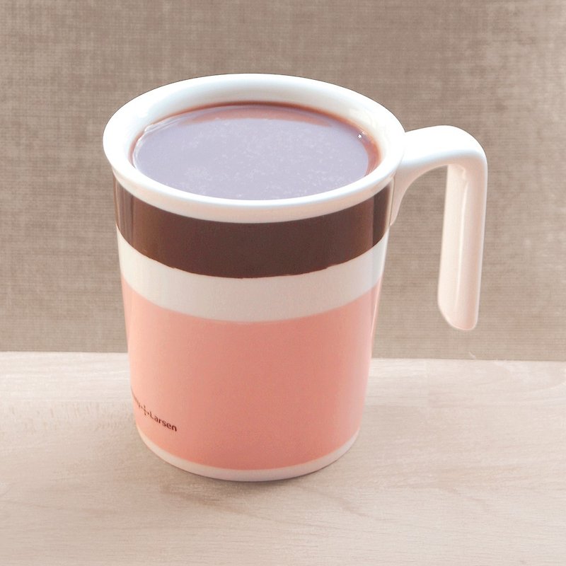 可可亞親親馬克杯  -P+L設計杯無蓋(台灣製可微波烤箱SGS檢驗) - 咖啡杯/馬克杯 - 瓷 粉紅色