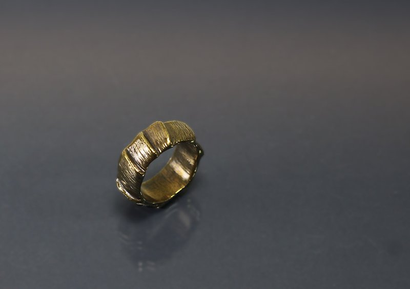Texture Series - Stair Shape Bronze Ring - แหวนทั่วไป - ทองแดงทองเหลือง สีส้ม