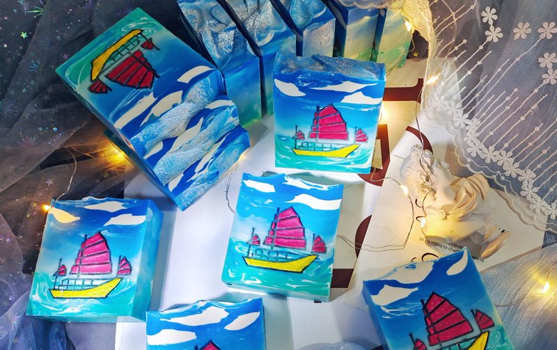 【香港禮物】維港海景 東方之珠維港船手工皂—香港手工皂 - 肥皂/手工皂 - 其他材質 藍色