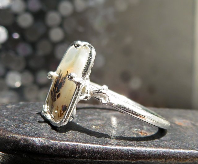 デンドリティック アゲートリング / Dendritic Agate Ring 5d - ショップ NATSU WORKS リング・指輪 -  Pinkoi