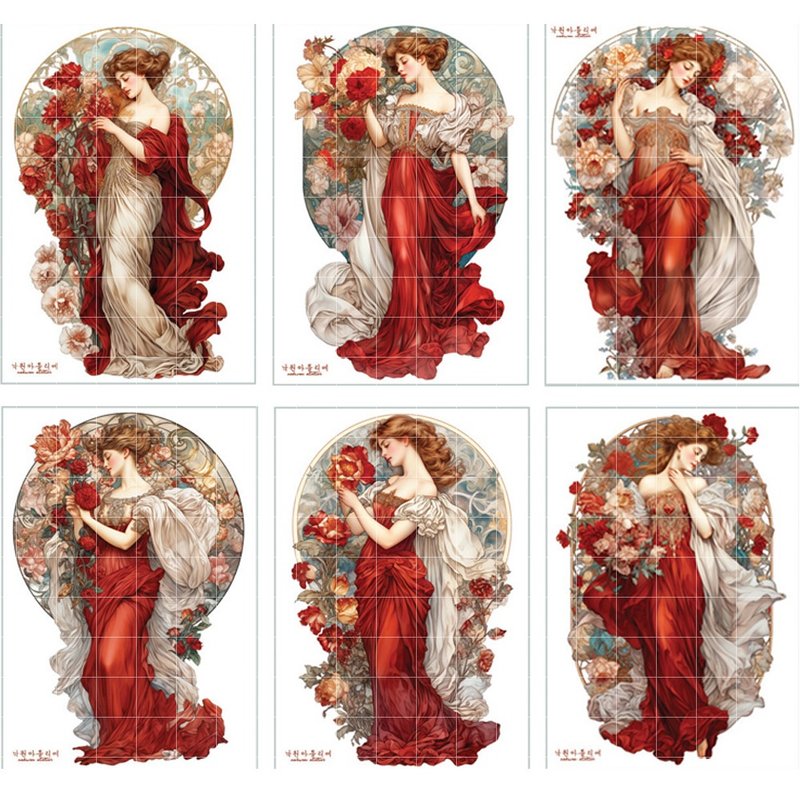 girl sticker character sticker girl illustration sticker 0011 nakwon atelier - 貼紙 - 紙 