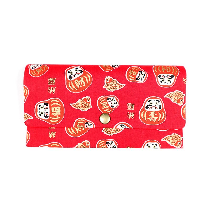 New Year and Spring Festival Red Envelope Bag Passbook Cash Storage Bag-Round Tumbler Lucky God (Red) - ถุงอั่งเปา/ตุ้ยเลี้ยง - ผ้าฝ้าย/ผ้าลินิน สีแดง
