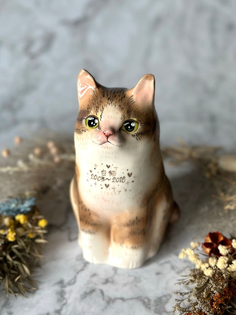 Custom pet portrait- your pet on porcelain Ashes jar urn ,  dog, cat, bunny - Other - Porcelain Multicolor