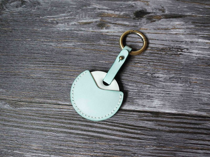 GOGORO機車鑰匙皮套－標準款－擦蠟薄荷綠 - 鑰匙圈/鑰匙包 - 真皮 綠色