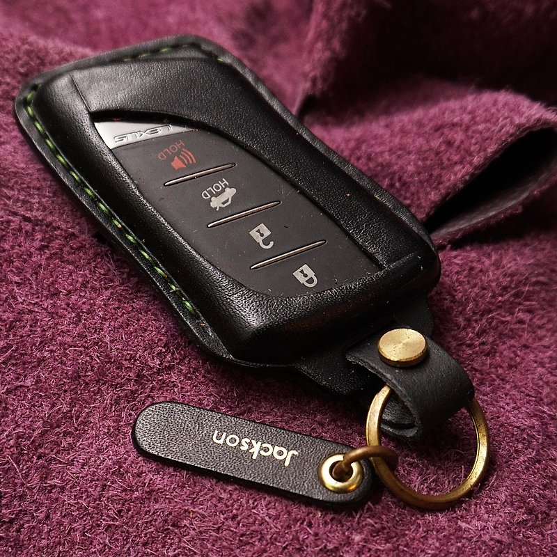 Leather key fob fit for LEXUS NX200 NX300 F  NX300h UX250h - Keychains - Genuine Leather Black