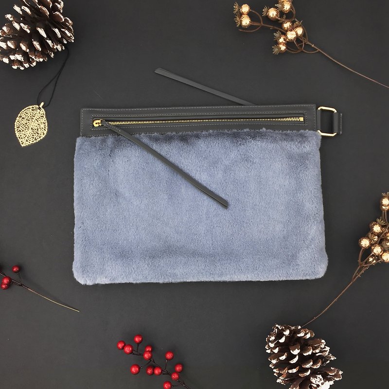 Francine Deluxe Clutch - Clutch Bags - Genuine Leather Gray