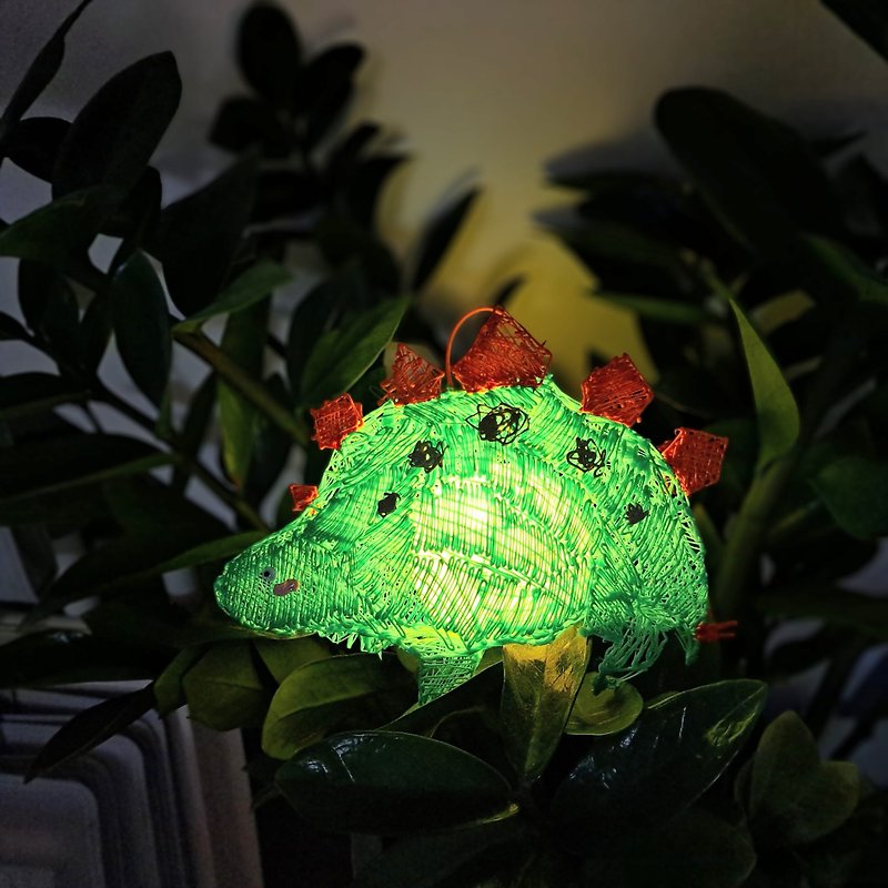客製化禮物 - 恐龍 Dinosaur 人手製小夜燈 | 燈籠 - 裝飾/擺設  - 塑膠 綠色