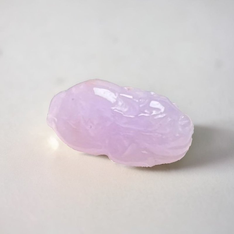 【招財神獸】冰種紫羅蘭三腳蟾蜍 | 戒面 | 天然緬甸翡翠 | 送禮 - 金工/飾品 - 玉石 紫色