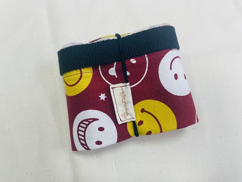 Smile Quick Fold Storage Tote Bag-Red - Handbags & Totes - Cotton & Hemp Red
