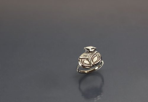 Maple jewelry design 圖像系列-貓頭鷹925銀戒