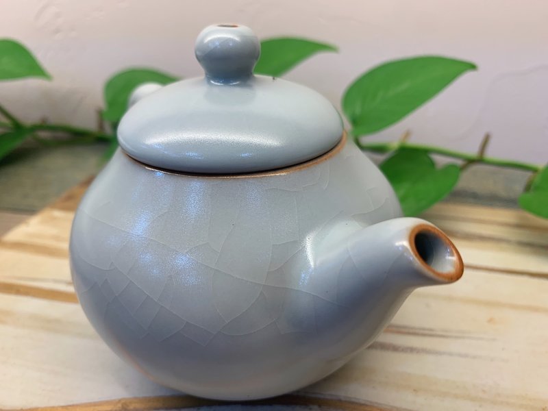 台灣汝窯大師林德豐 - 汝窯吉祥壺(現貨+預購) - 茶壺/茶杯/茶具 - 陶 藍色