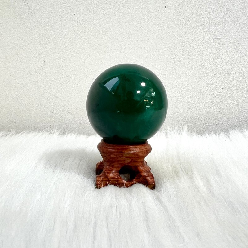 Green Stone Ball | Crystal | Crystal Ball | Crystal Ornaments - Items for Display - Crystal Green