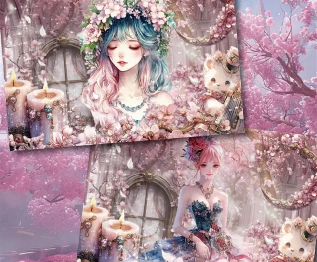 完売▶︎neneさまフローラルプリンセスsakuraメモ＆デザペセット♡ 完売︎neneさまフローラルプリンセスsakuraメモ＆デザペセット
