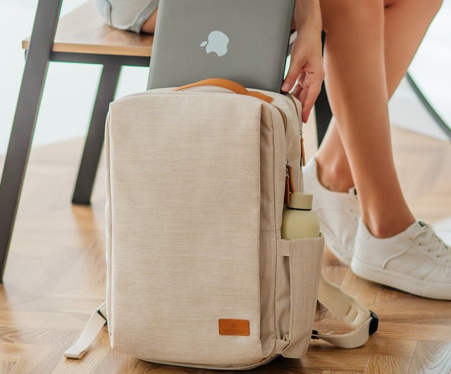 Siena Pro 17 Smart Backpack - Five Colors Available - Beige | Work