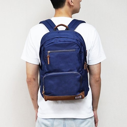 Argali Argali 香港品牌 戶外後背包 中性 大容量 實用 簡約風 雙肩包 YKK拉鍊 Fossa Backpack 深藍色