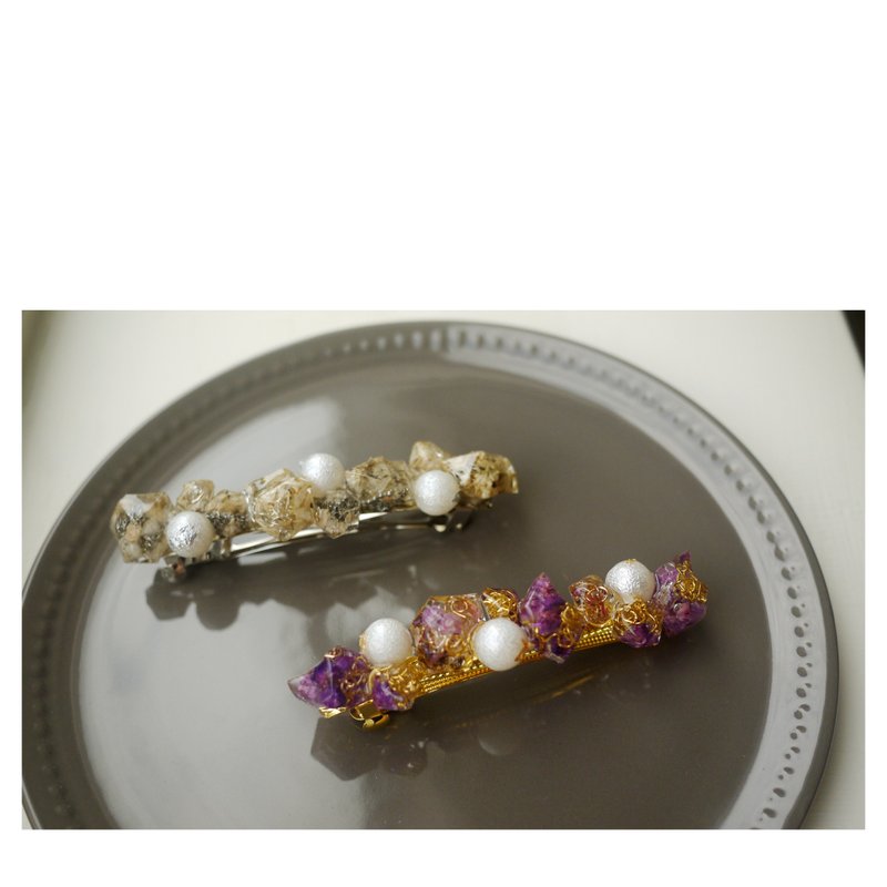 Brilliant | Real flower hair accessories | Resin hair clips | Spring clips | hair clip | large hair clips - เครื่องประดับผม - วัสดุอื่นๆ หลากหลายสี