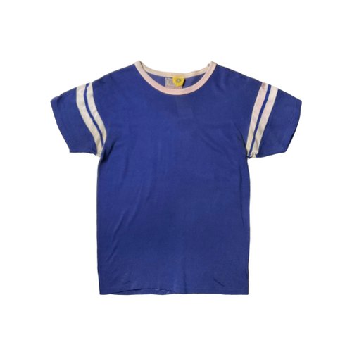 ヴィンテージ　フットボールTシャツ 60s ヴィンテージ フットボール Tシャツ ビンテージブルーと白の